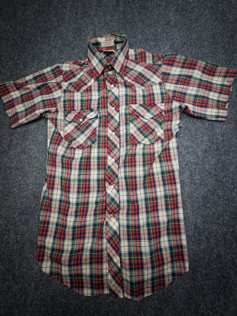 Vintage Lee Western Shirt Christmas Colors Size Men’s Small